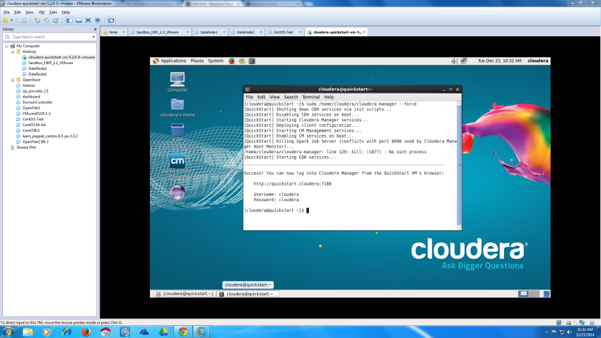 CloudEra Quickstart VM-1